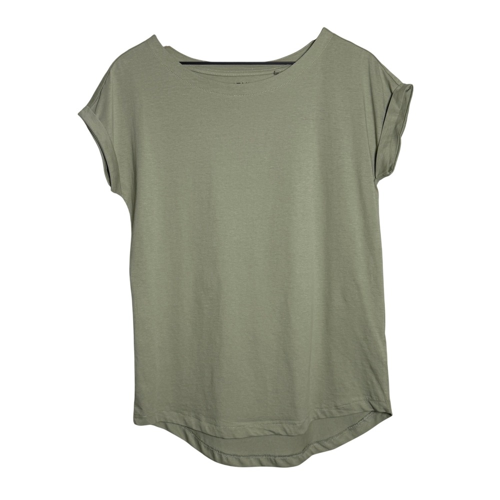 Next Womens Cap Sleeve Tee US‎ 4 Green Boat Neck Basics Casual